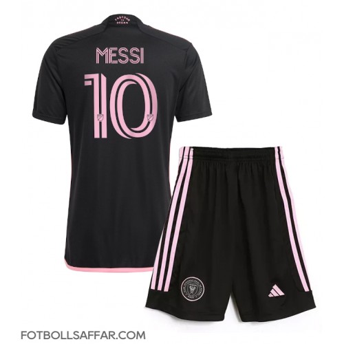 Inter Miami Lionel Messi #10 Bortadräkt Barn 2024-25 Kortärmad (+ Korta byxor)